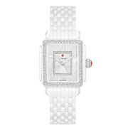 MICHELE Deco Madison White Ceramic Diamond Watch - FINAL SALE